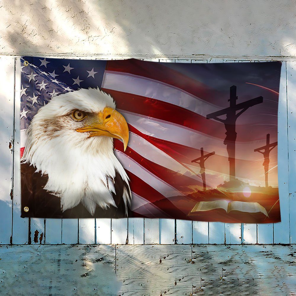 Patriotic Eagle Grommet Flag LHA1756GF