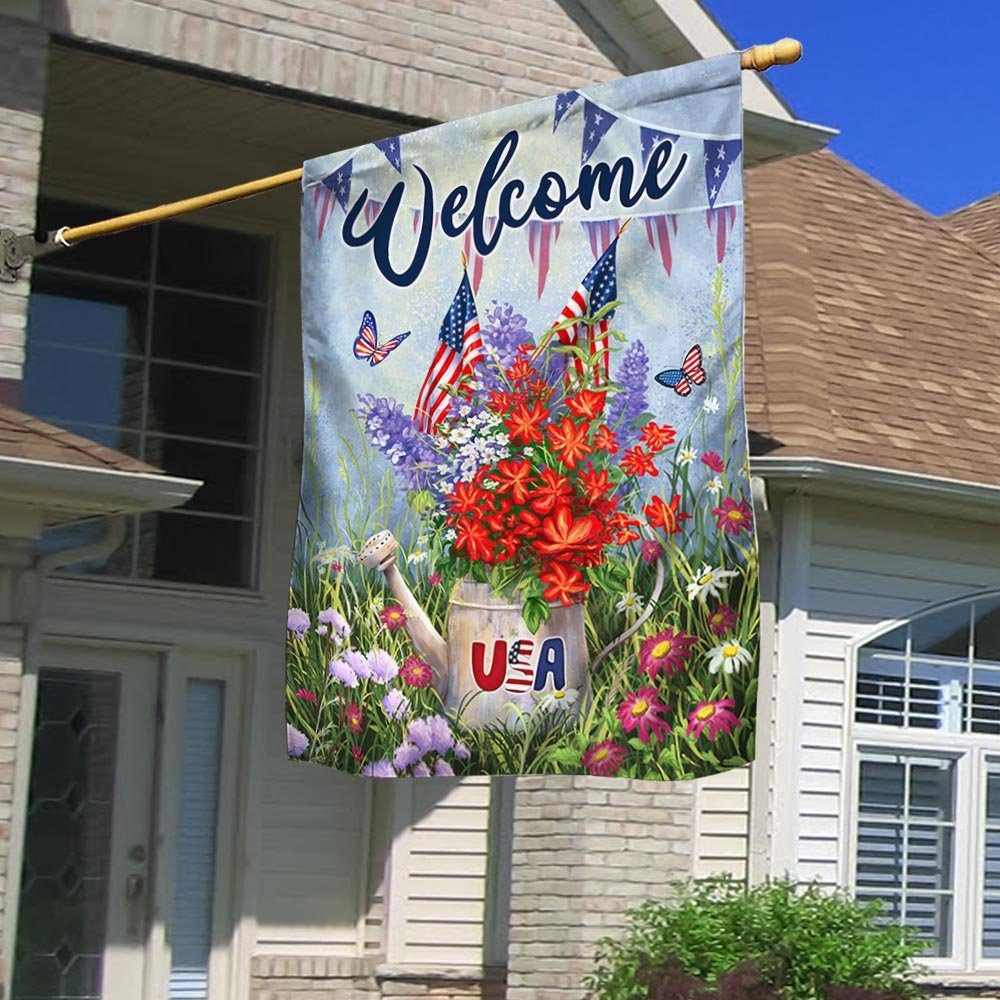 Patriotic Flower 4th Of July Flag TQN1220F