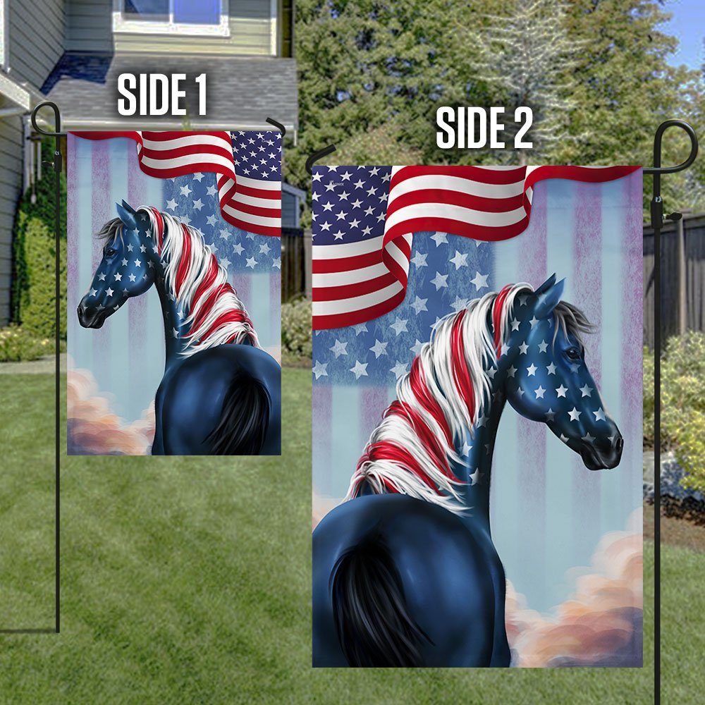Patriotic Horse 4th Of July Independence Day American Flag TQN1260F