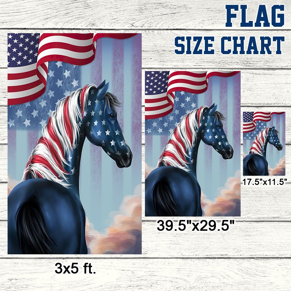 Patriotic Horse 4th Of July Independence Day American Flag TQN1260F