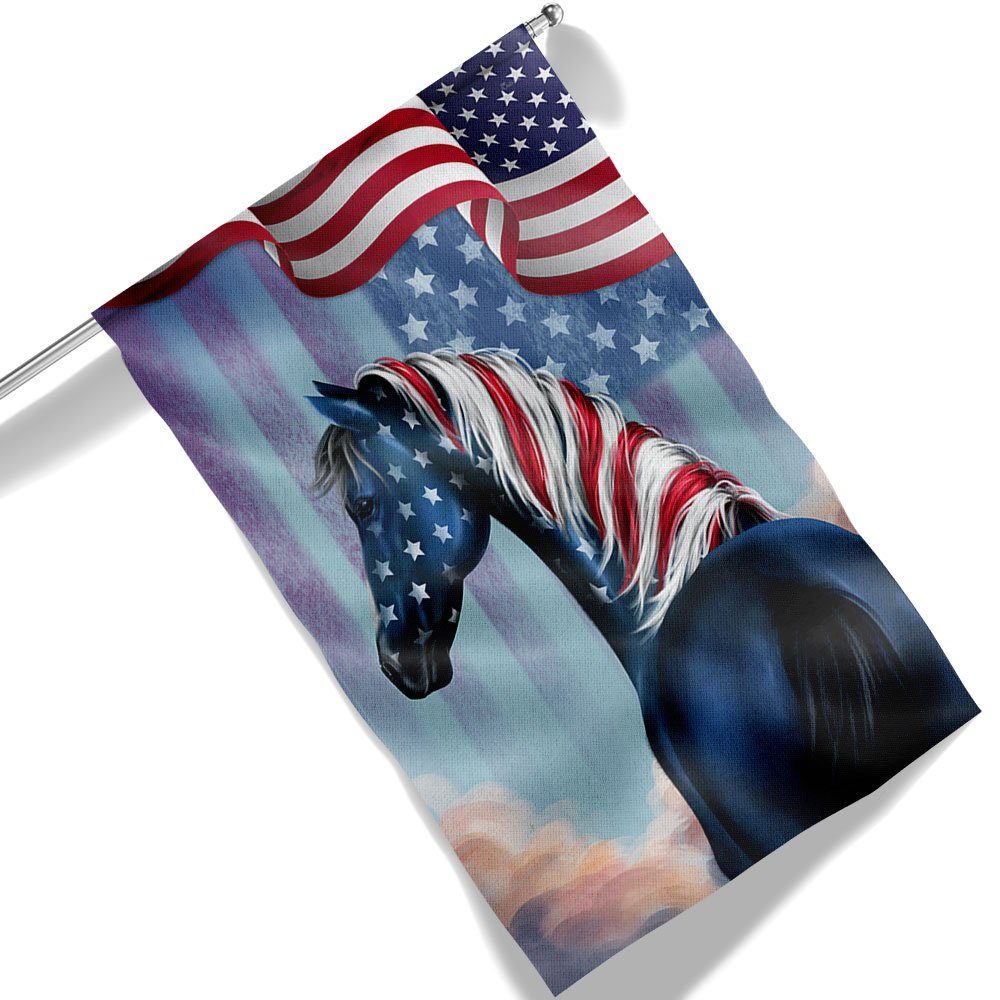 Patriotic Horse 4th Of July Independence Day American Flag TQN1260F