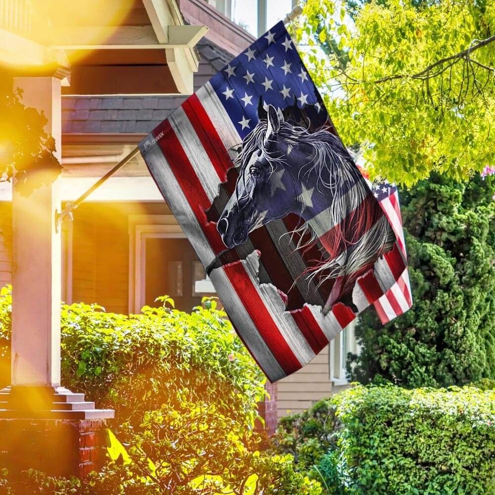 Patriotic Horse American Flag
