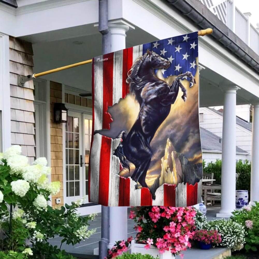 Patriotic Horse American Flag