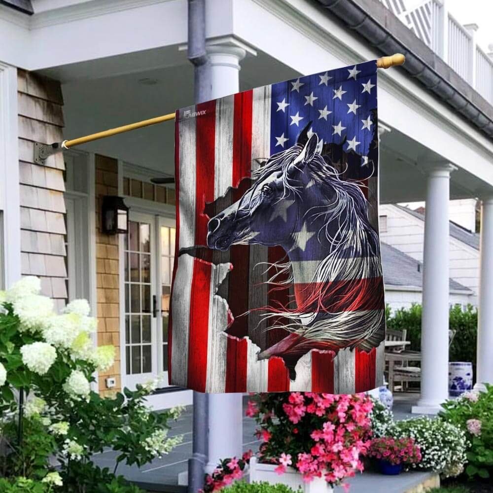 Patriotic Horse American Flag
