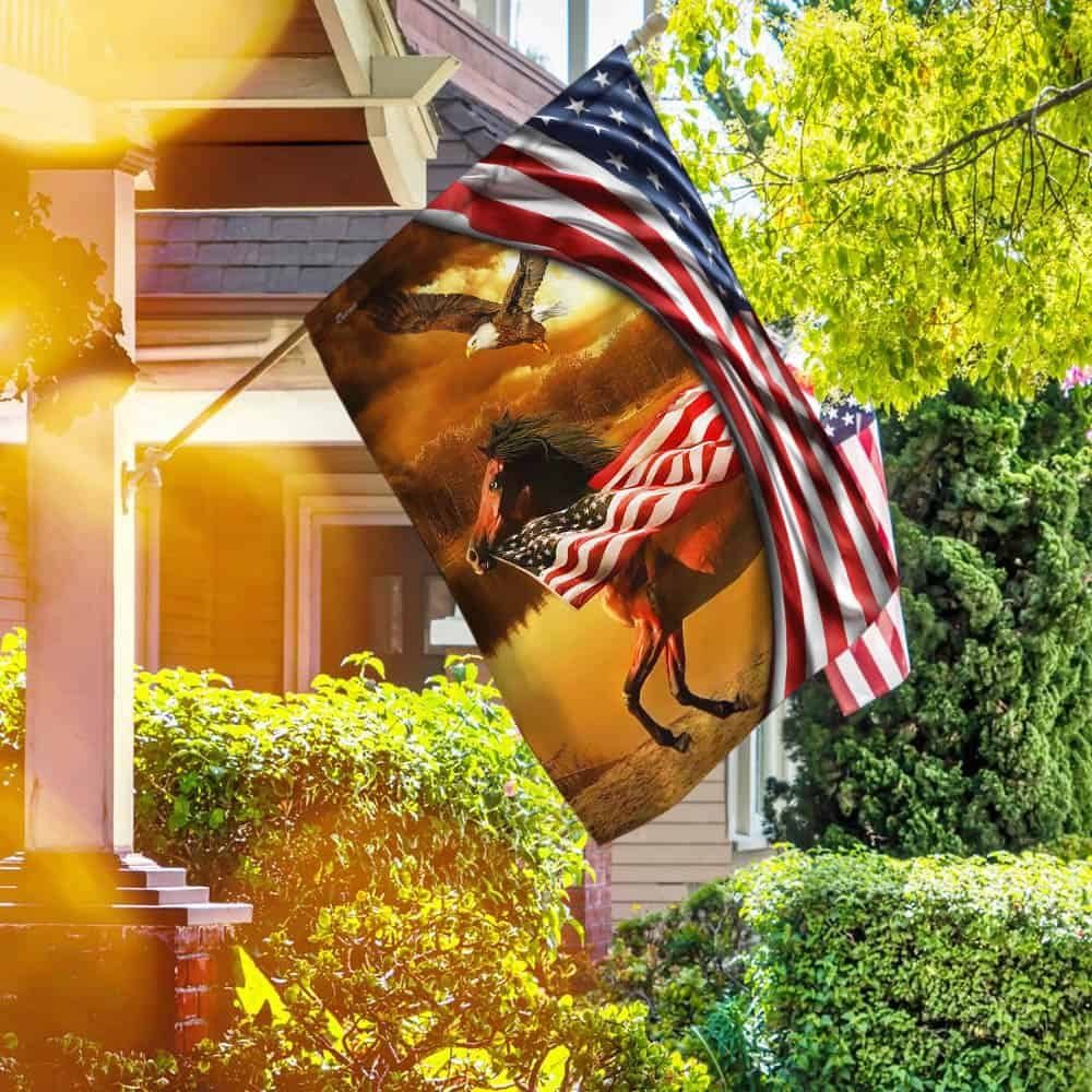 Patriotic Horse American Flag THH3159Fv1