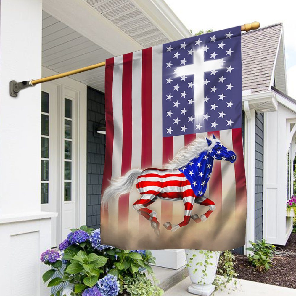 Patriotic Horse American Flag TQN302F Patriotic Horse American Flag TQN302F