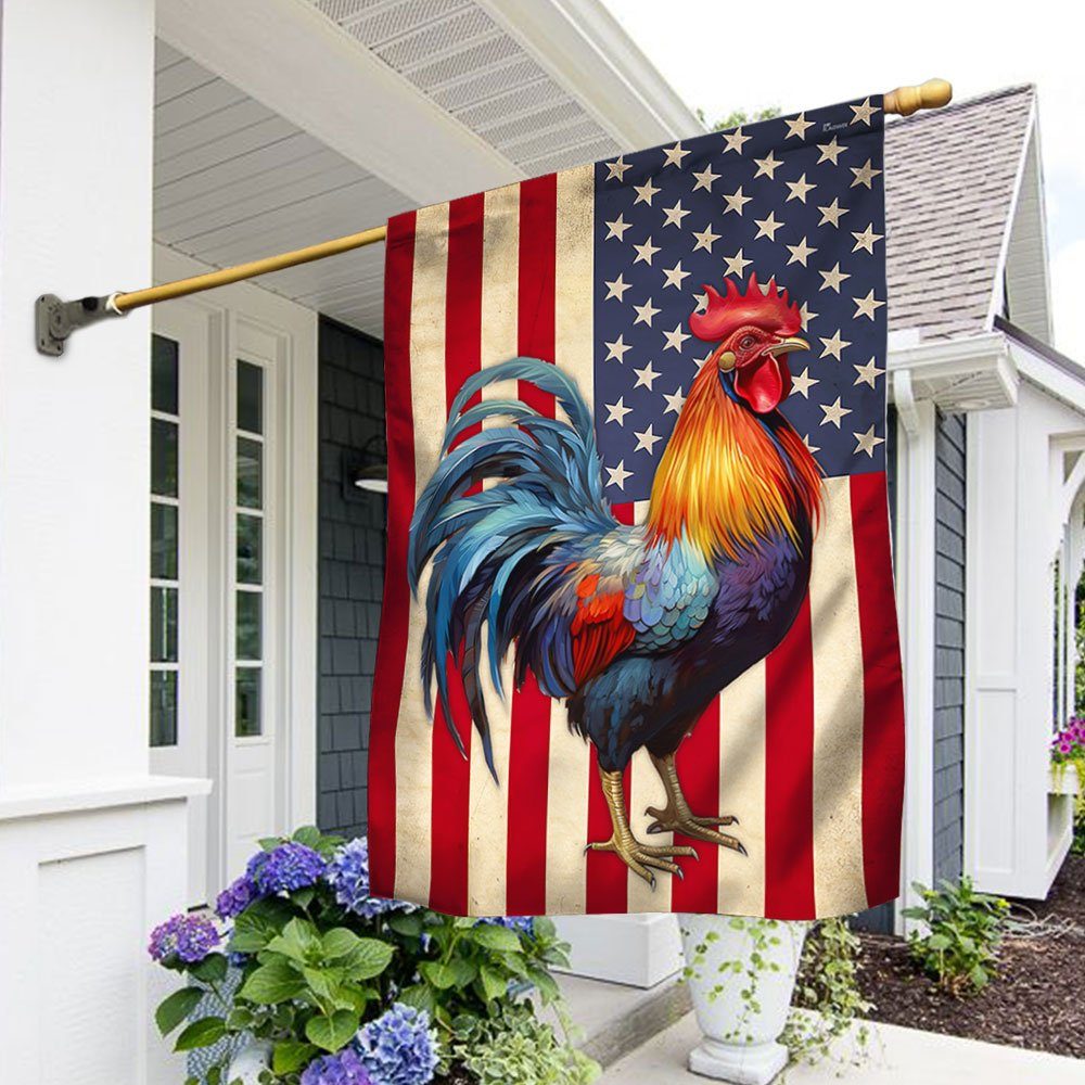Patriotic Rooster American Flag TQN1389F
