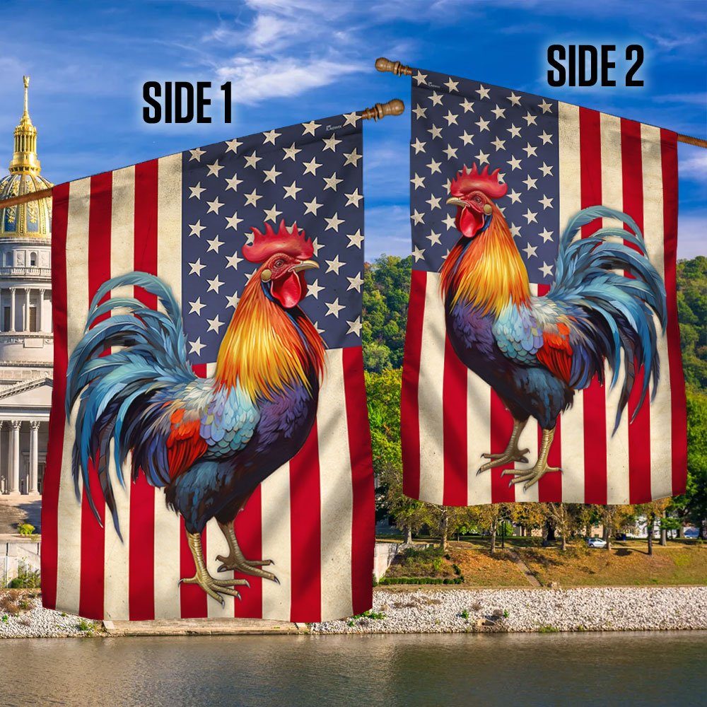 Patriotic Rooster American Flag TQN1389F