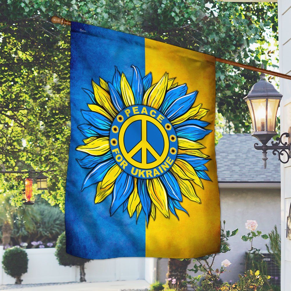 Peace For Ukraine, Sunflower Ukraine Flag TPT65F