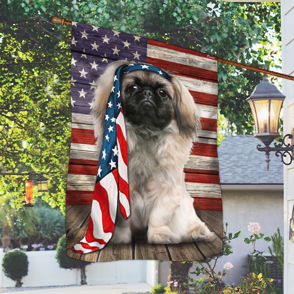 Pekingese Dog Flag Charming Dog NTB216Fv23