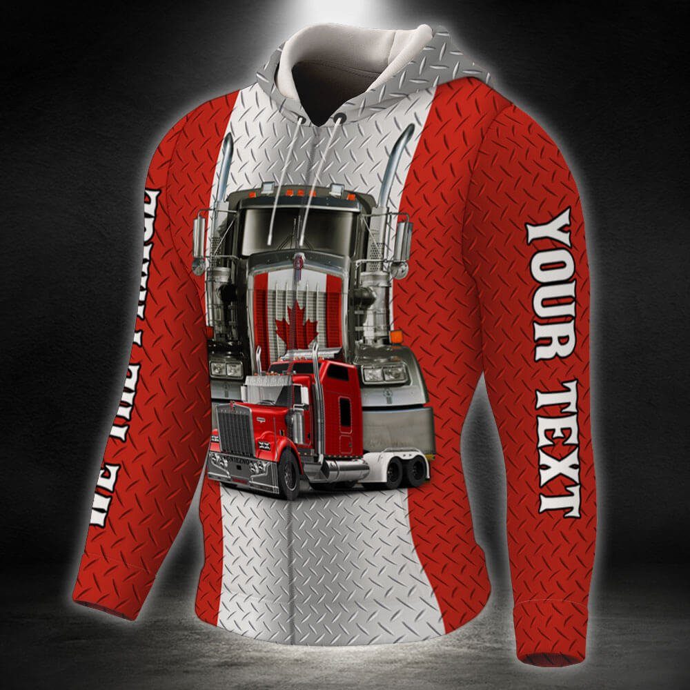 Personalized Canadian Freedom Convoy. We The Fringe. Truckers For Freedom 3D Zip Hoodie THB3760ZHv2CT