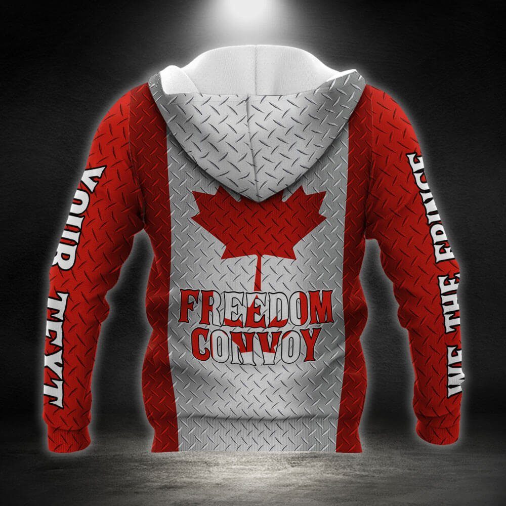 Personalized Canadian Freedom Convoy. We The Fringe. Truckers For Freedom 3D Zip Hoodie THB3760ZHv2CT