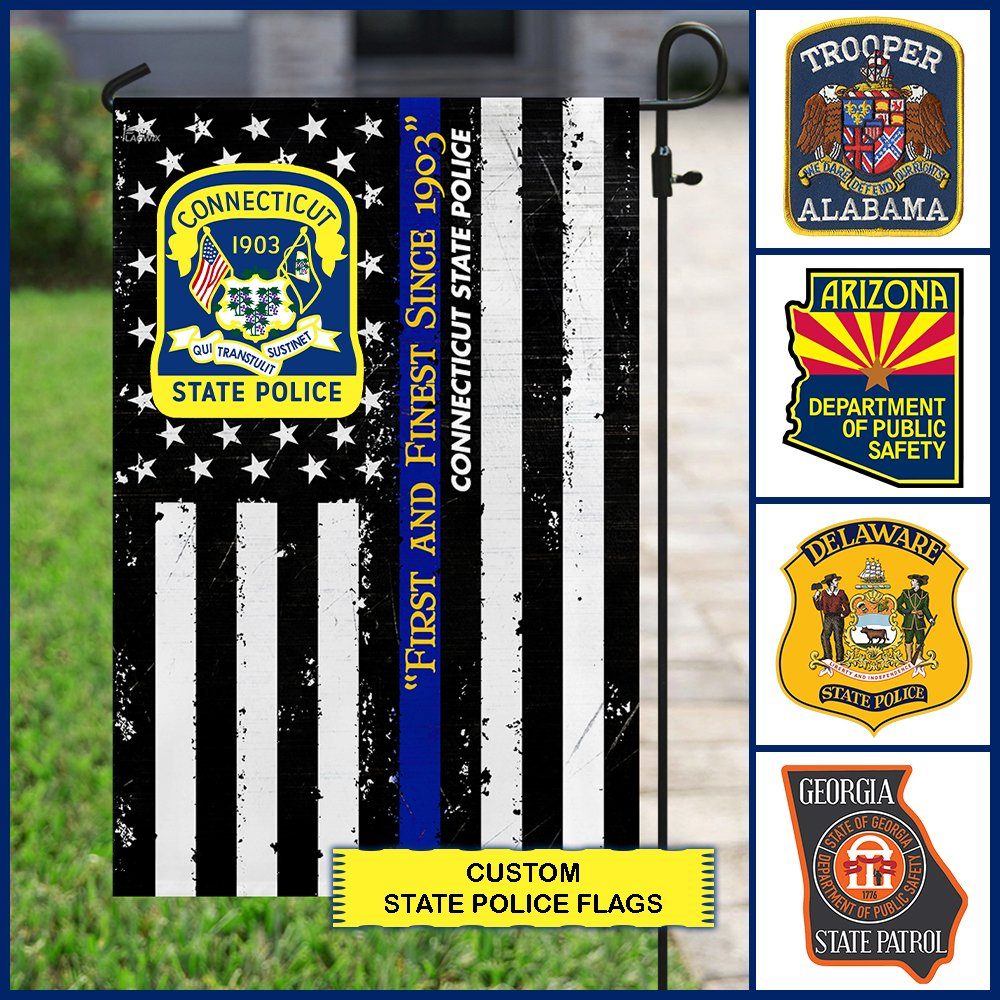 Personalized Custom Thin Blue Line Flag Flagwix™ State Thin Blue Line Flag PS581FCT