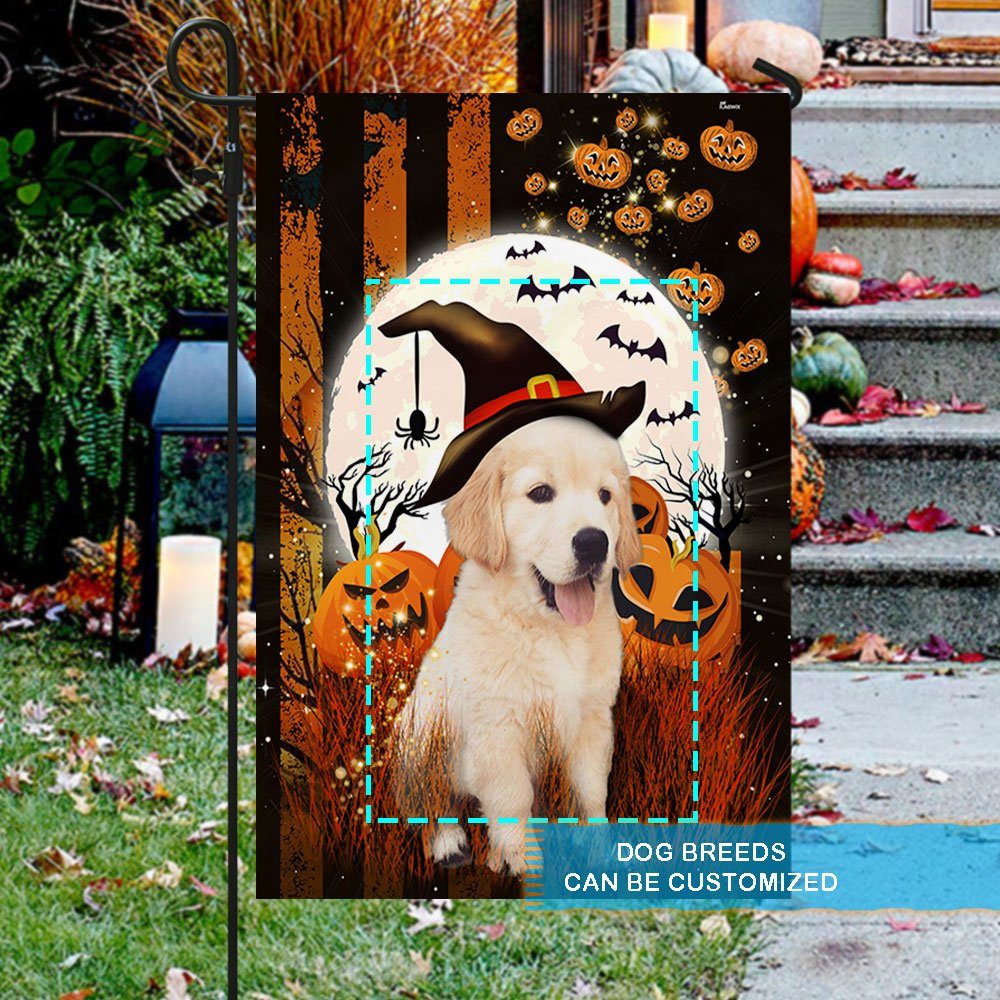 Personalized Happy Halloween Dog Flagwix™ Halloween Flag ANL173FCT