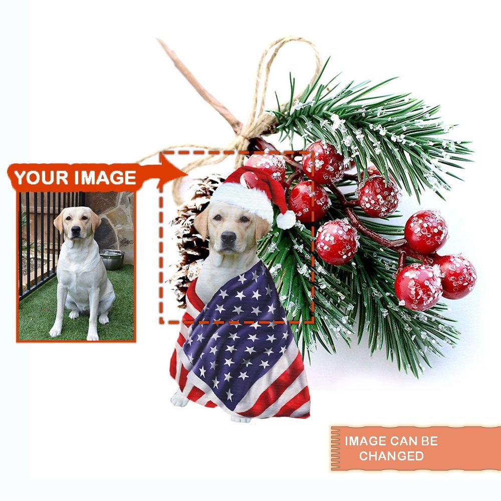 Personalized Ornament Christmas Dog Image ANL309OCT