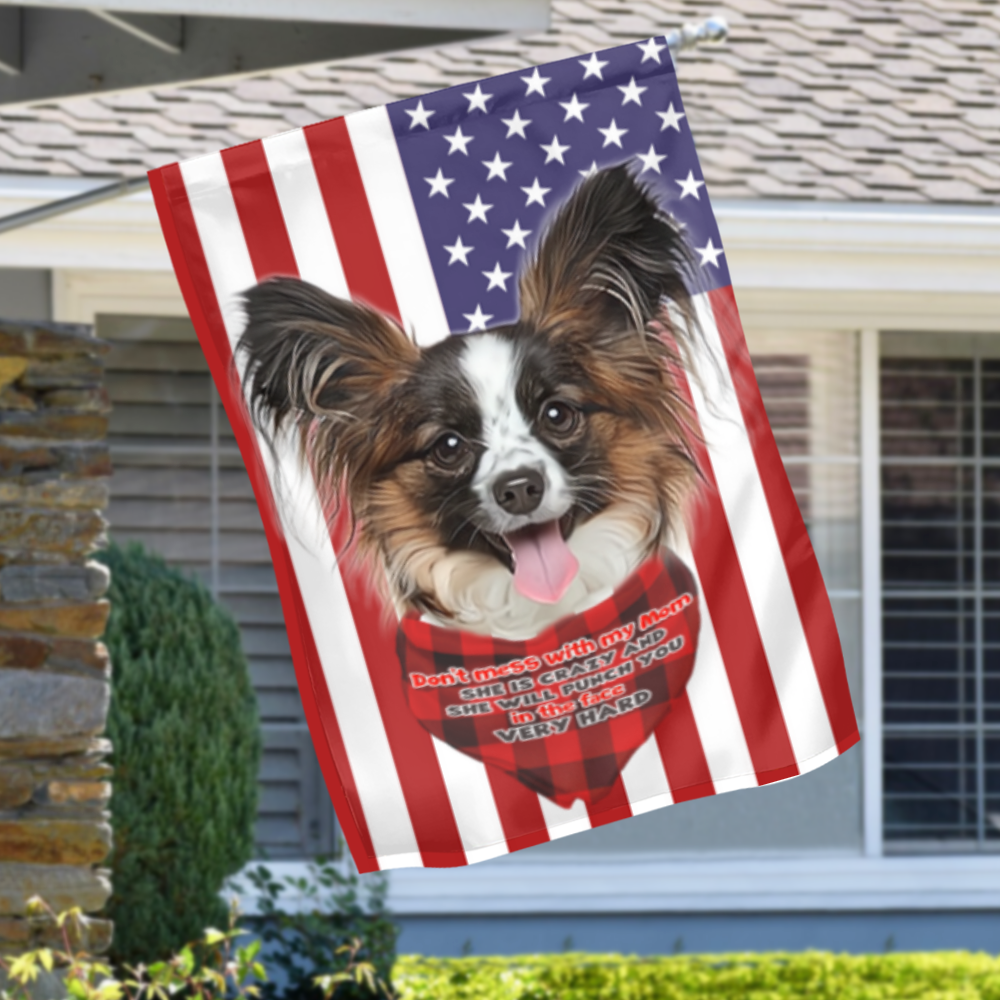 Personalized Pet Portrait Custom Pet Photo Flag PN1801FCT Personalized Pet Portrait Custom Pet Photo Flag PN1801FCT