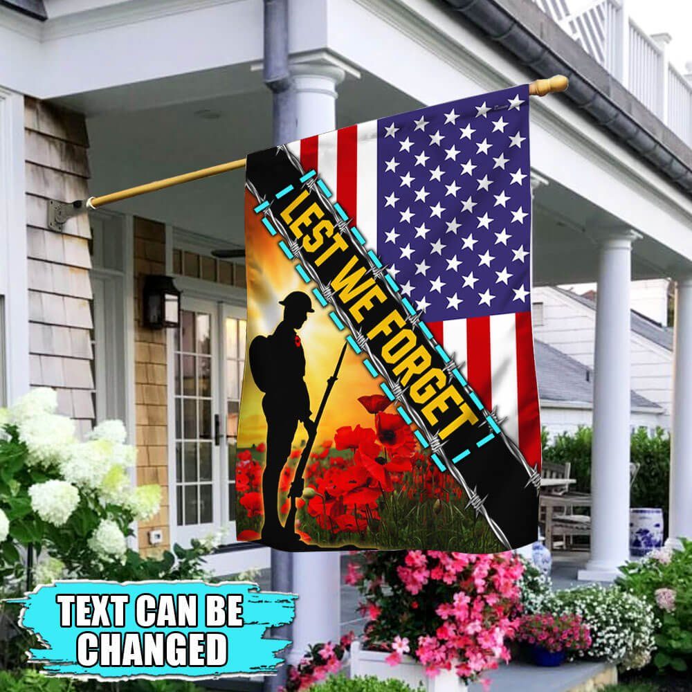 Personalized Remembrance Day Flag American Veteran Flag THB3281FCTv1