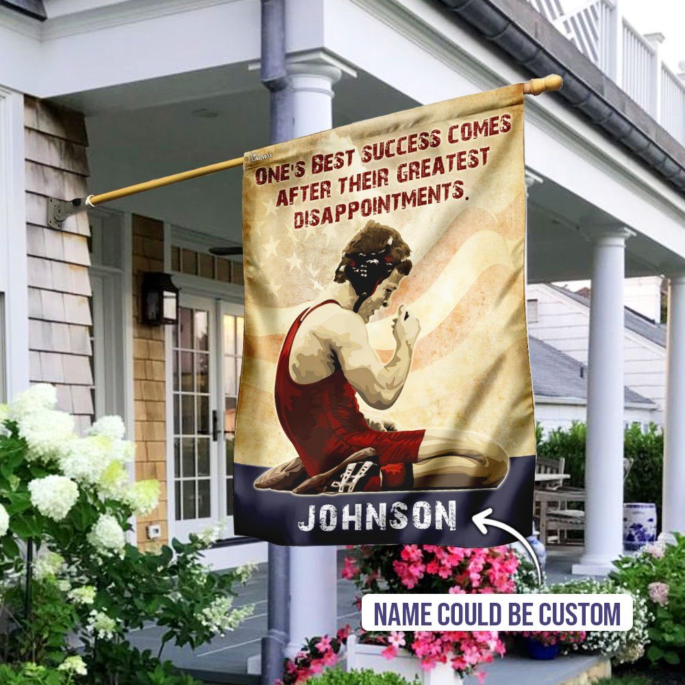 Personalized Wrestling. One's Best Success Comes Flag