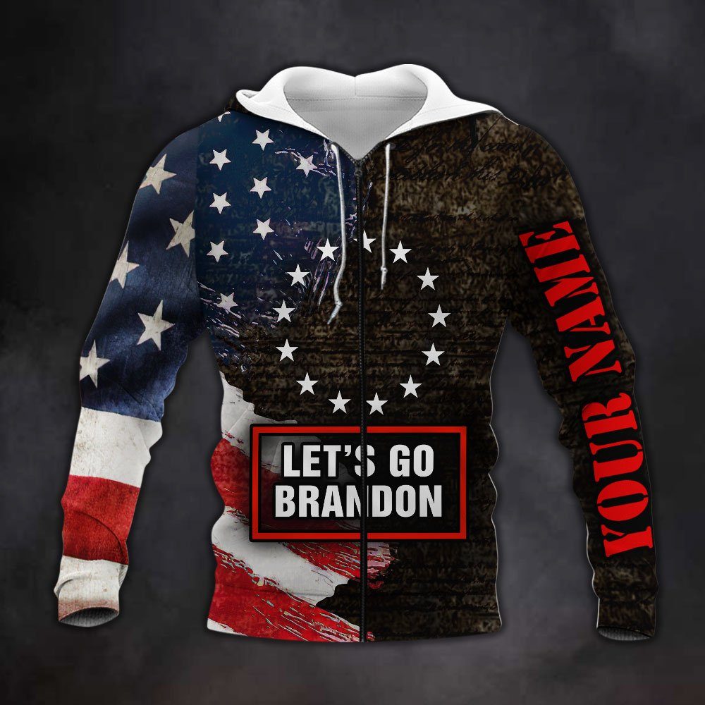 Personalized Zip Hoodie Let’s Go Brandon We The People Custom Name QNK1051ZHCTv1