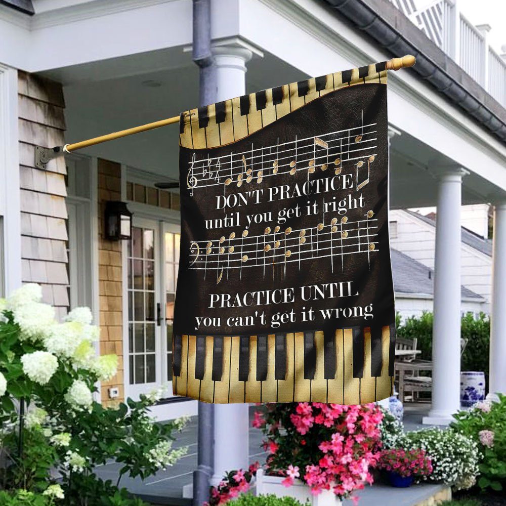 Piano. Practice Until You Can't Get It Wrong Flag