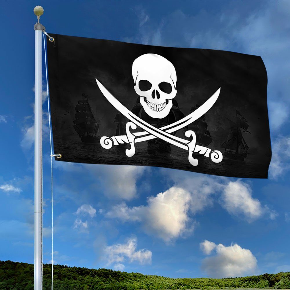 Pirate Flag Pirate Grommet Flag QTR244GF