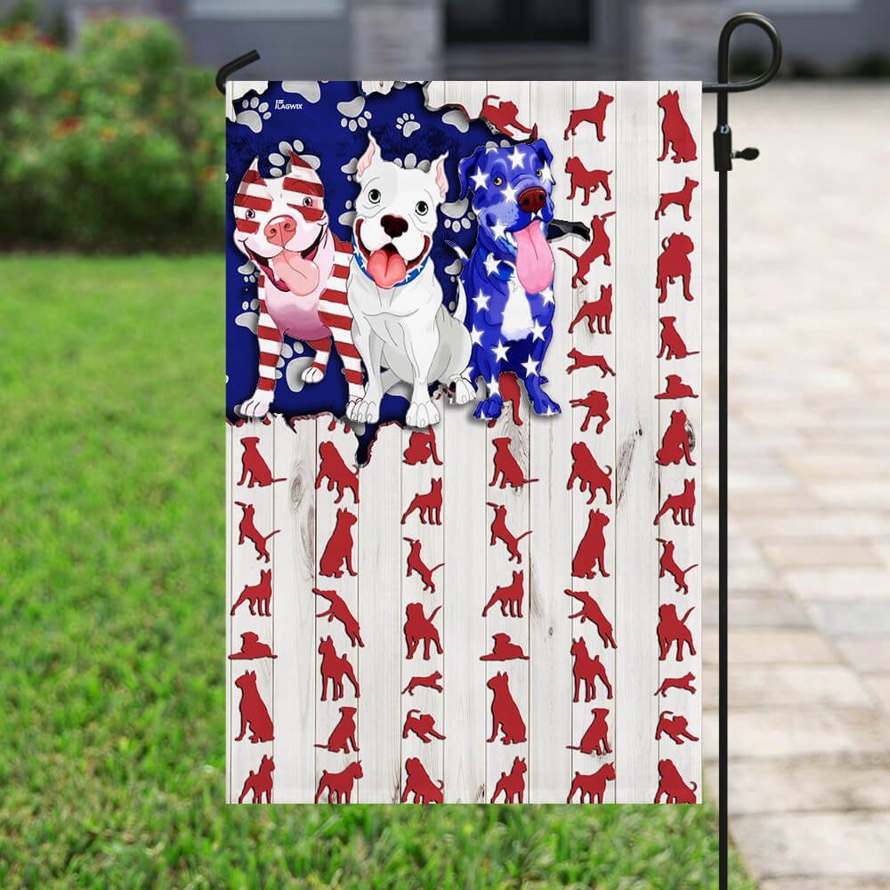 Pit Bull Lover Happy Flag