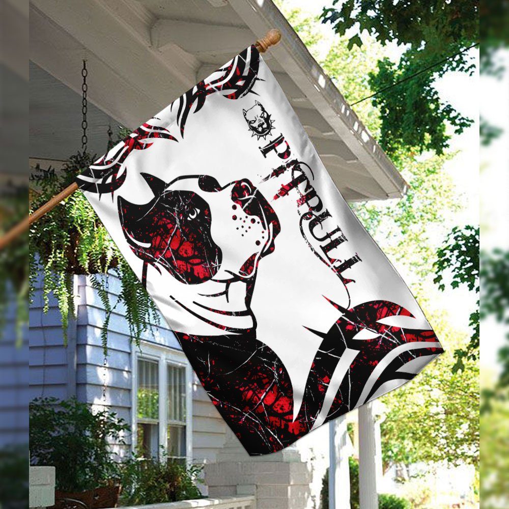 Pitbull Red Tattoo Flag Pitbull Red Tattoo Flag