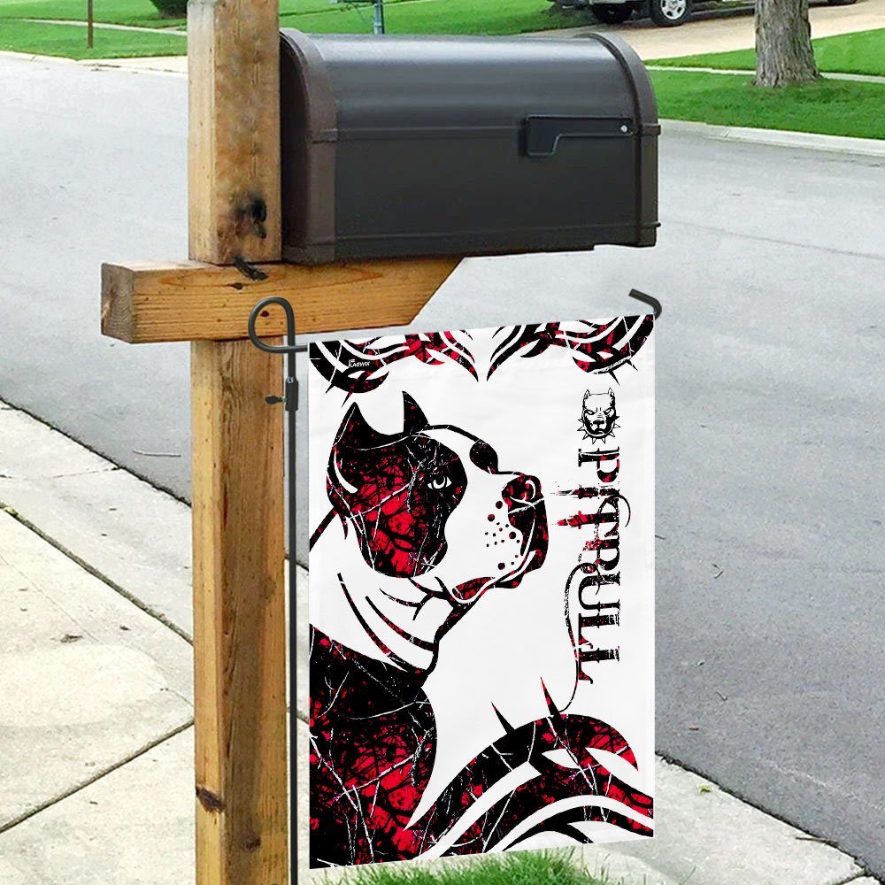 Pitbull Red Tattoo Flag Pitbull Red Tattoo Flag