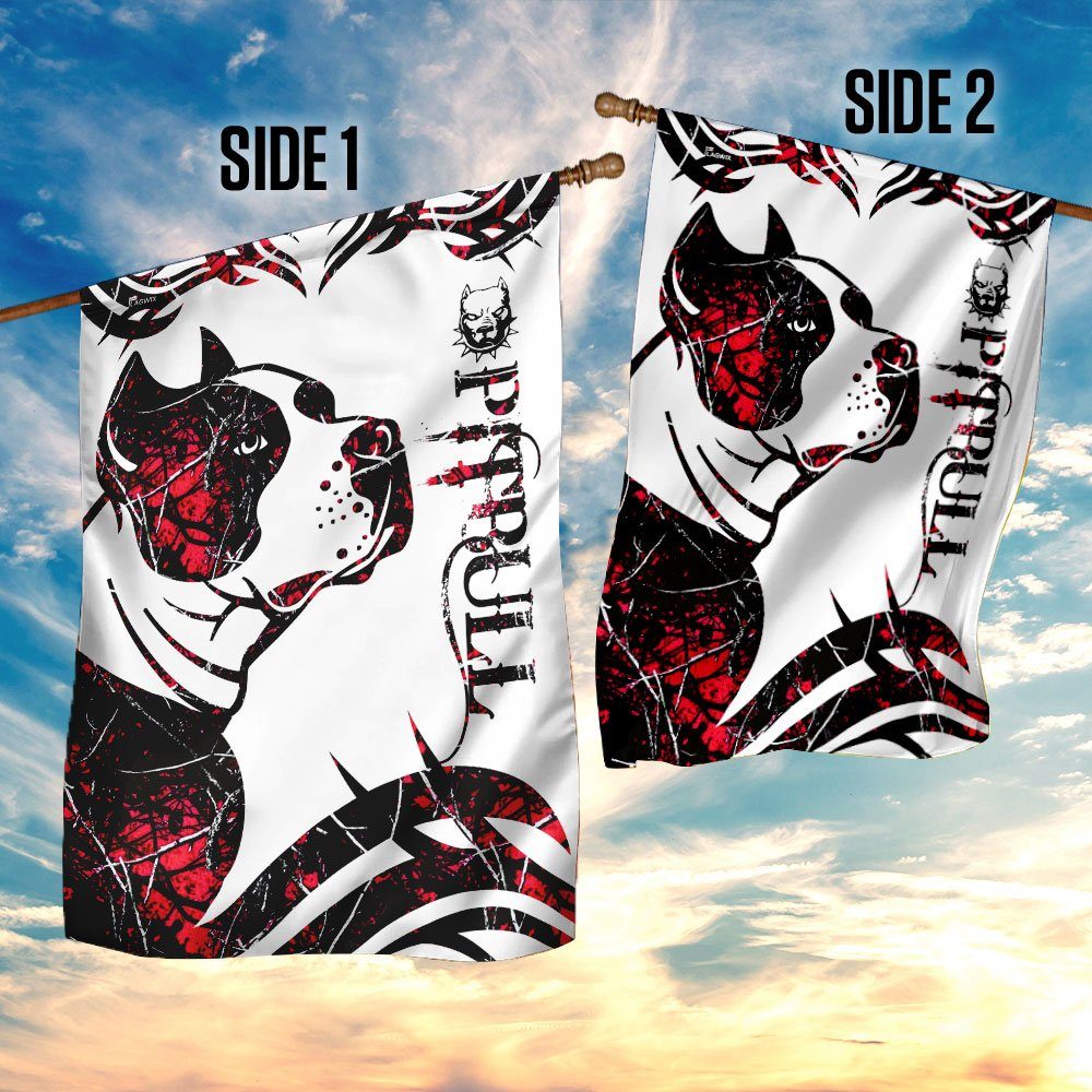 Pitbull Red Tattoo Flag Pitbull Red Tattoo Flag