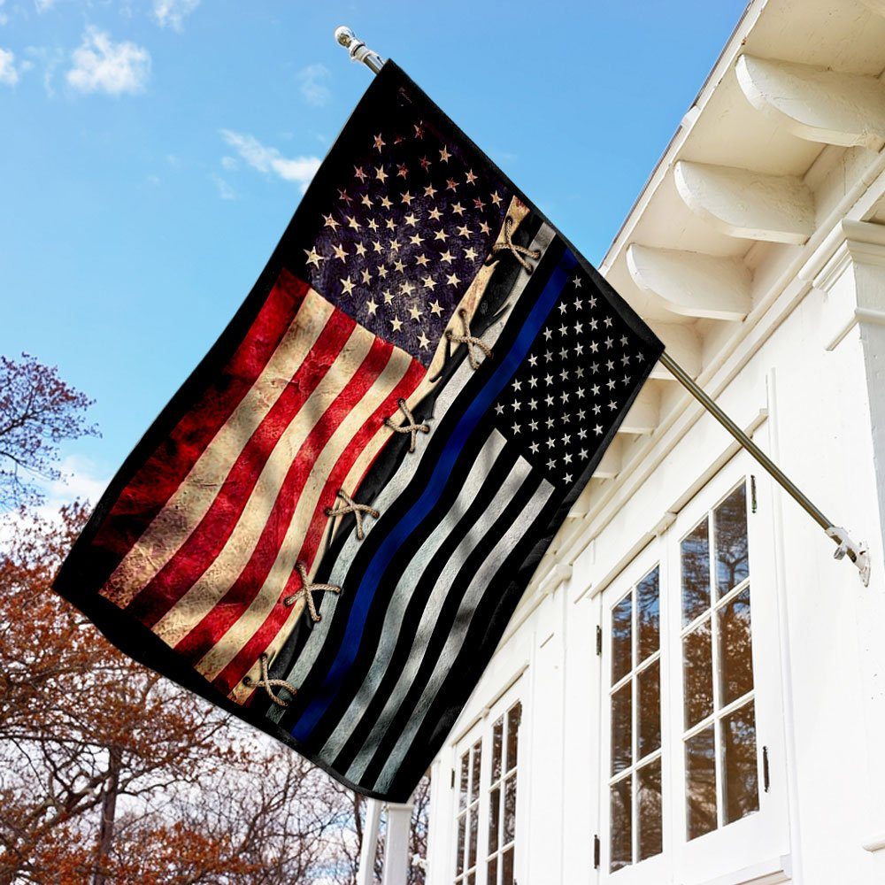 Police Thin Blue Line American Flag