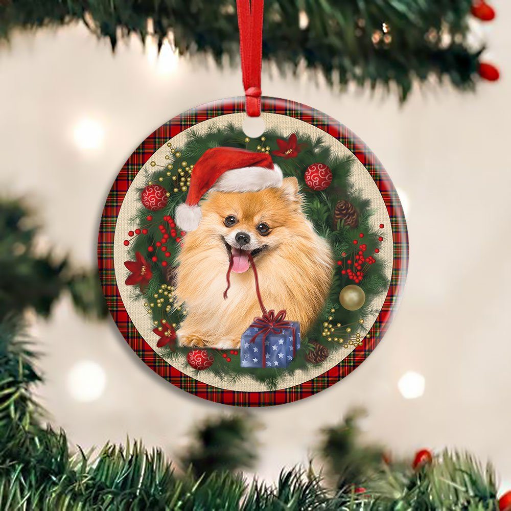 Pomeranian Ornament Dog Lover Christmas Ornament QTR321Ov10