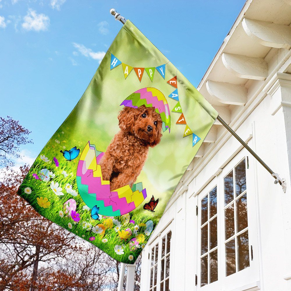 Poodle Easter Egg Flag