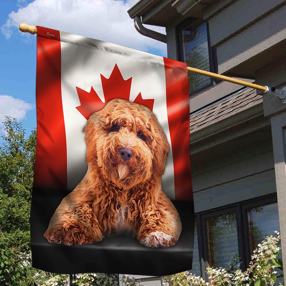 Poodle Flag Flagwix™ Poodle Image With Canadian Flag QNN557Fv12