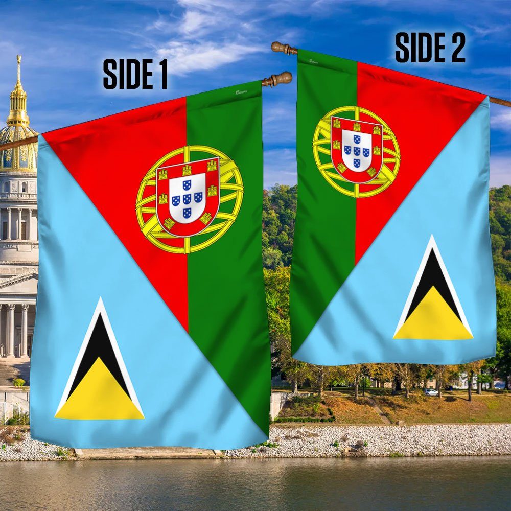 Portugal And Saint Lucia Flag TPT945F