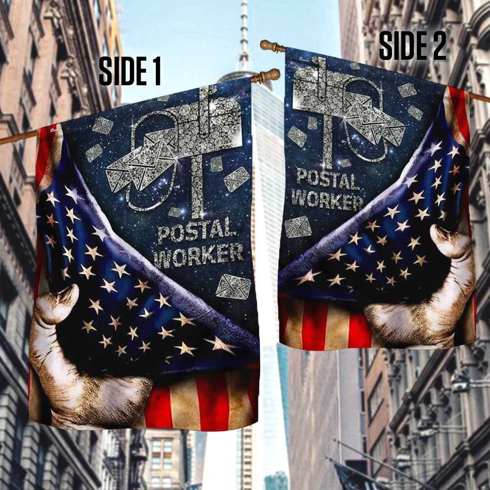 Postal Worker Diamond Mailbox Flag Postal Worker Diamond Mailbox Flag
