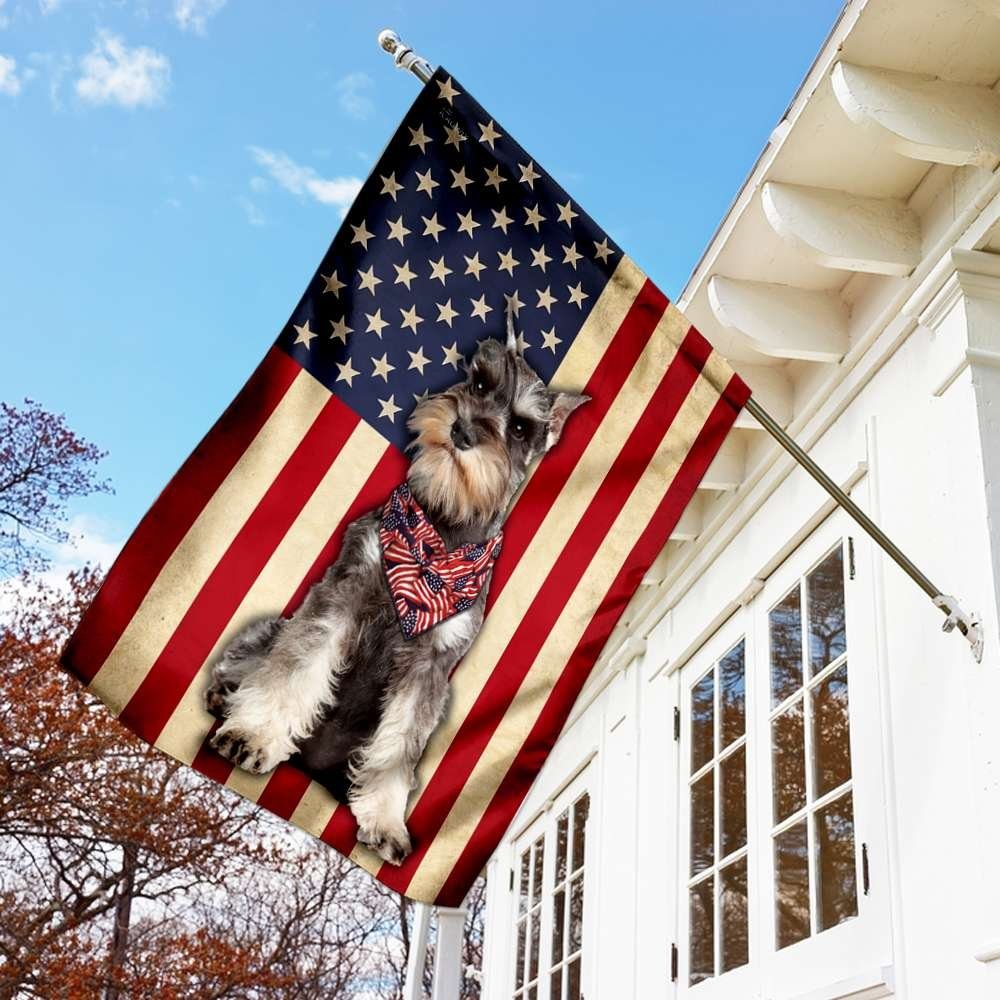 Pretty Schnauzer Flags Flagwix™ Printed Schnauzer Dog Flag