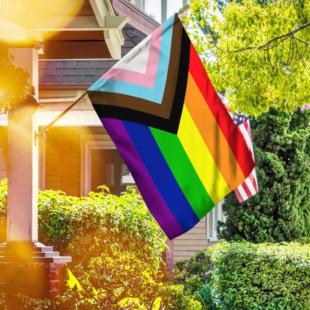 Pride Progress LGBT, Transgender Lesbian Gay Pride, LGBTQ Community Flag QNK840F