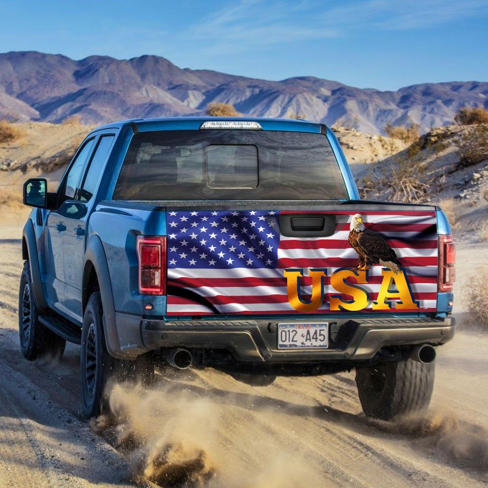 Proud American Truck Tailgate Decal Sticker Wrap