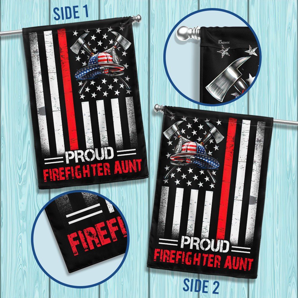 Proud Firefighter Aunt Flag TPT2898Fv4