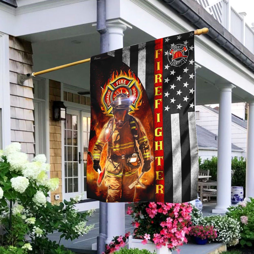 Proud Firefighter U.S Flag