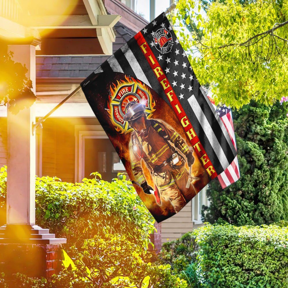 Proud Firefighter U.S Flag