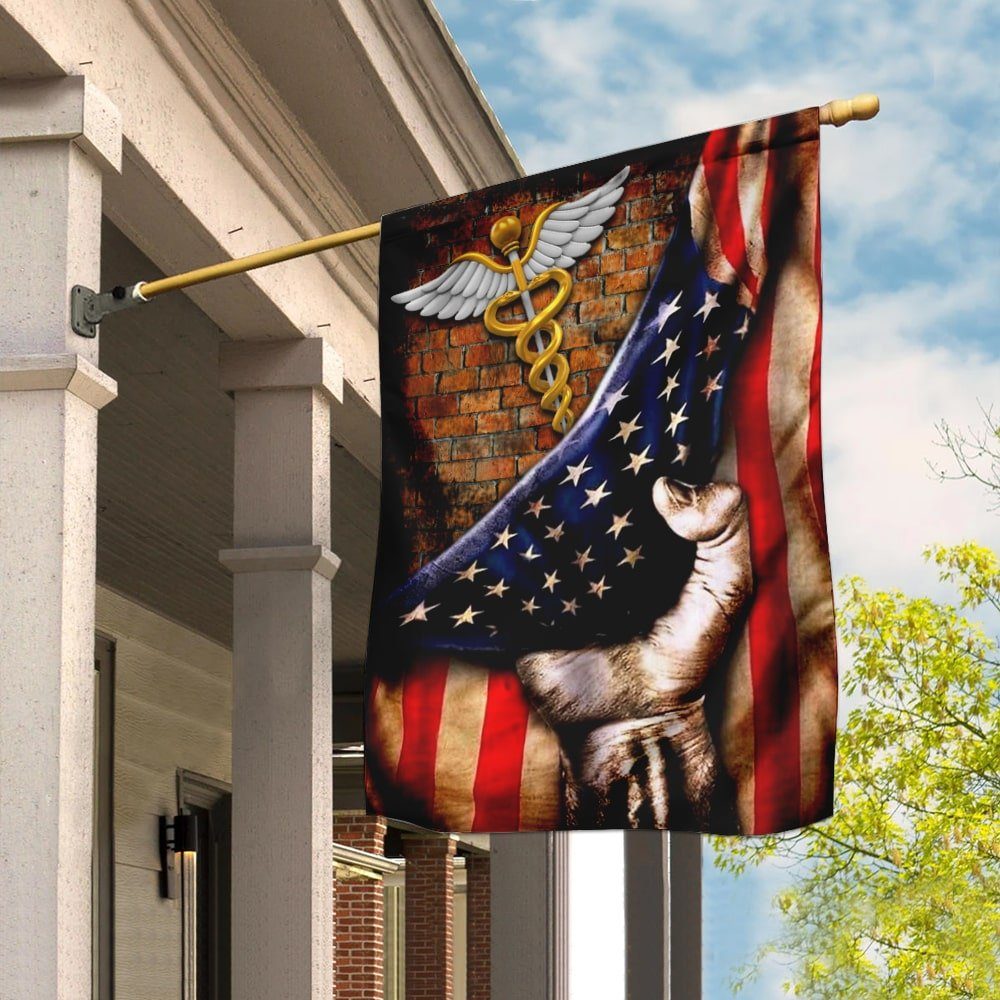 Proud Nurse Symbol America Flag