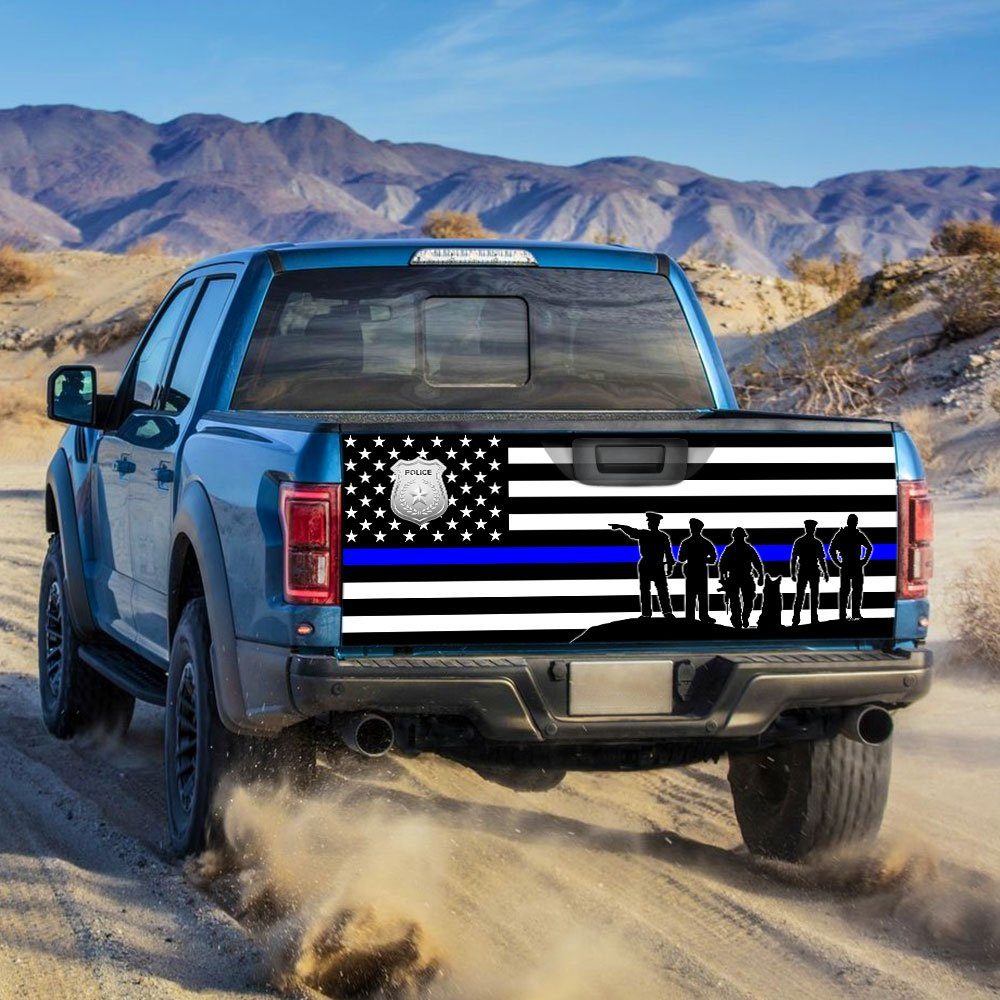 Proud Police K9 Truck Tailgate Decal Sticker Wrap TRL1097TD