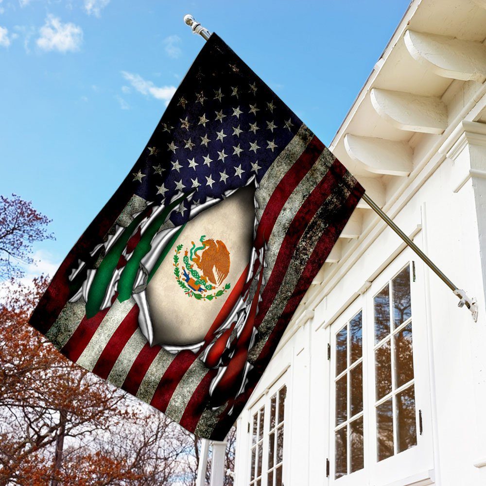 Proud To Be Mexican American Flag