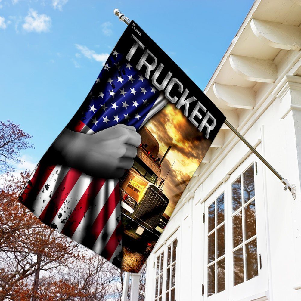 Proud Trucker Flag