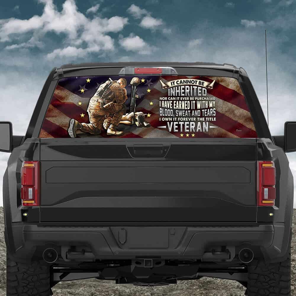 Proud United States Veteran Rear Window Decal THB2638CD