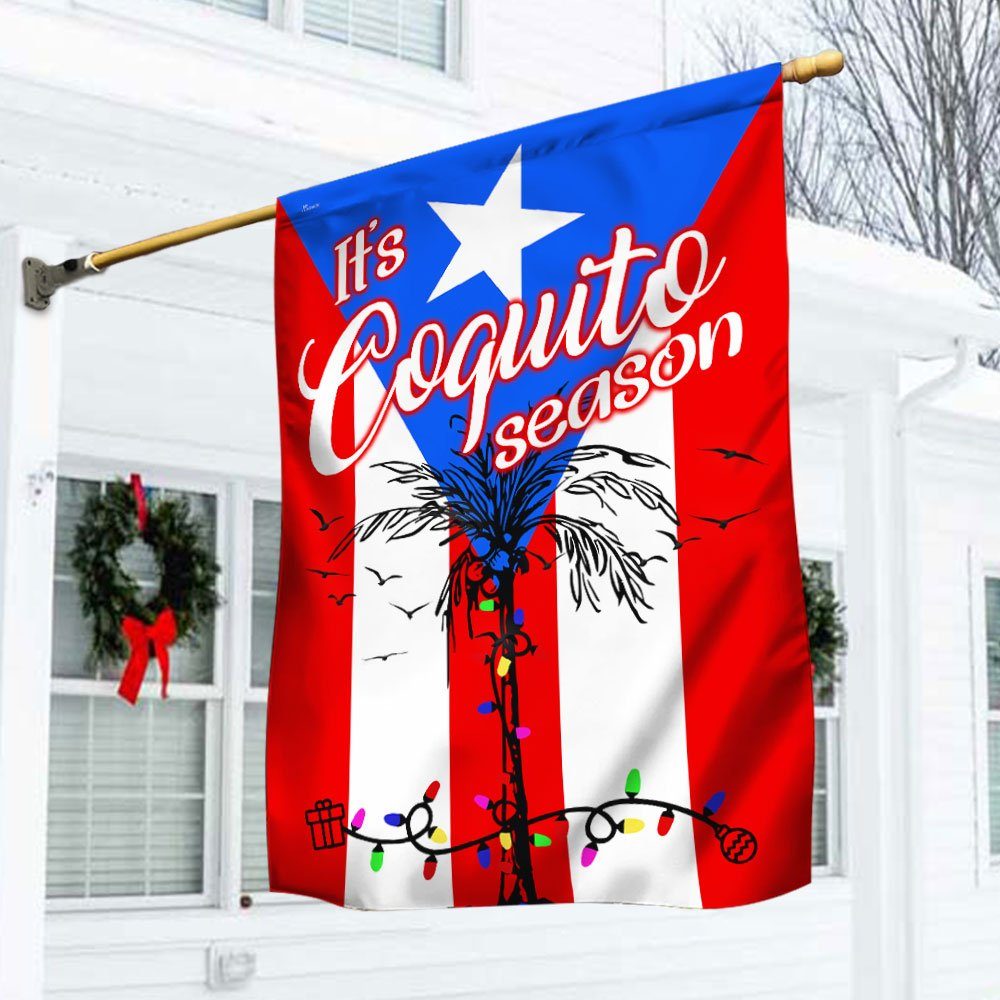 Puerto Rico Christmas Flag It's Coquito Season LNT807F
