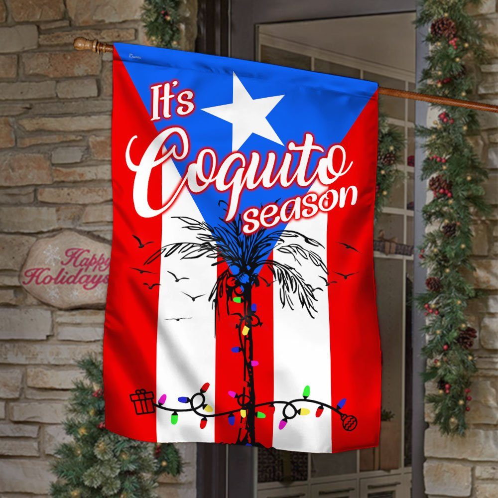 Puerto Rico Christmas Flag It’s Coquito Season LNT807F