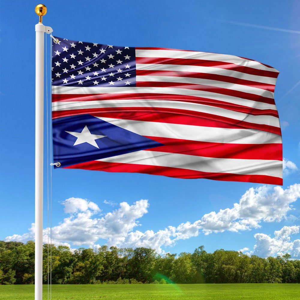 Puerto Rico Flag Puerto Rican American Grommet Flag TRH1906GF