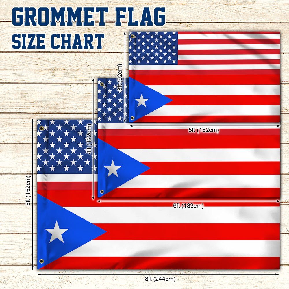 Puerto Rico Flag Puerto Rican American Grommet Flag TRH1909GF Puerto Rico Flag Puerto Rican American Grommet Flag TRH1909GF